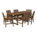 7-Piece Extendable Outdoor Patio Dining Set - Dark Brown