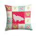 White Persian Traditional Cat Love Fabric Decorative Pillow Red