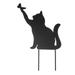 Cat Silhouette Garden Black Yard Stakes Stake Halloween Decorative Metal Decor Silhouettes Kitten Sitting Walking