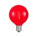 Novelty Lights 25 Pack G40 LED Plastic Filament Outdoor Patio Globe Replacement Bulbs Red E12/C7 Base 0.6 Watt