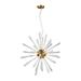 -Modern/Contemporary Style -Centurymodern Inspirations-Glass and Metal 39W 13W Led Pendant-26 inches Tall 28 inches Wide-Aged Brass Finish Bailey