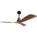 Wood Ceiling Fan Remote Control Ceiling Fan 3 Wood Fan Blade Ceiling Fans Noiseless Motor Solid Walnut and Matte Black