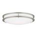 1 Light Ceiling Led Flush Mount Fixture in Nickel with White Acrylic Glass-Brushed Nickel Finish Bailey Street Home 73-Bel-4569414