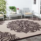 Safavieh Courtyard Millicent Medallion Indoor/Outdoor Area Rug 6 7 x 9 6 Beige/Black