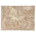 GDF Studio Detlaf 5 3 x 7 Indoor/Outdoor Area Rug Sand and Ivory