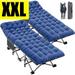 ABORON 2Packs Oversized XL Folding Sleeping Cots for Adults 900lb Loading Double-Layer 1200D Heavy Duty Guest Bed W/Mattress & Carrying Bag