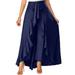 Ganfancp Tennis Skirts for Women Women s Casual Hakama Irregular Leaf Bow High Waist Long Culottes Skirt womens swim skirt