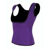 Hot Sweat Neoprene Waist Trainer Slimming Sauna Vest Control Body Shaper For Weight Loss Open Bust Purple