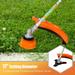 33CC Gas Grass Trimmer 2-Cycle Sesslife 4 in 1 Trimming Tool Kit with Gas Pole Saw Hedge Trimmer Grass Trimmer Brush Cutter Full Crankshaft Weed Eater Lawn Mower for Garden Lawn Yard Orange