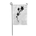 LADDKE Shooting Stars Tattoos Bright Pattern Simple Abstract Best Black Garden Flag Decorative Flag House Banner 12x18 inch