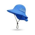 Sunisery Kids Outdoor Bucket Hat Safari Fishing Sun Hat Adjustable Wide Brim Mesh Sun Protection Hat