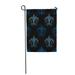 LADDKE Blue Abstract Fleur De Lis Antique Beautiful Black Garden Flag Decorative Flag House Banner 12x18 inch