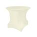 Ultimate Textile (2 Pack) Round Fitted Stretch Spandex Table Cover - for 30 and 36-Inch Round Tables Ivory Cream