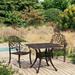 Suzicca 3 Piece Bistro Set Cast Aluminum Bronze