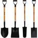 Ashmanonline Assorted Shovels â€“ 41 Inches Long D Handle Grip â€“ Metal Round Square Spade and Drain Spade Shovels (4 Pcs)