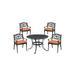 Homestyles Sanibel Cast Aluminum 5-Piece Outdoor Dining Set in Black