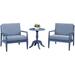 3 Piece Bistro Sofa Set by Island Gale| Outdoor Patio Dining Table Set for 2 chairs and 1 table