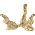 Bard s Brass toned Egg Stand/Holder Rabbits 2.125 Diameter Pack of 2