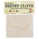 Regency 100% Cotton 20 x 24 Pastry Cloth & 15 Rolling Pin Cover Set for Dough