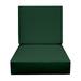 RSH DÃ©cor Indoor Outdoor Foam Deep Seating Cushion Set 24â€� x 27â€� x 5â€� Seat and 24â€� x 21â€� x 3â€� Back Hunter Green