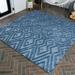 Balansat Moroccan Diamond Navy 5 Square Indoor/Outdoor Area Rug