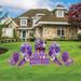 Purple Sparkle Birthday Flair Yard Decoration Set Purple Glitter Birthday Lawn Signs 12 Pc Set (19479)