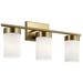 Ciona 3 Light 24 Bathroom Vanity Light in Brushed Natural Brass