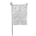 SIDONKU Broken Mosaic Pattern Pavement Pieces Cracked Old Geometric White Garden Flag Decorative Flag House Banner 28x40 inch