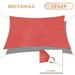 Sunshades Depot 12 x 24 Sun Shade Sail Rectangle Permeable Canopy Red Custom Size Available Commercial Standard