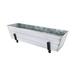 Small White Flower Box with Brackets for 2 x 4 Railings