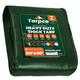 Tarpco Safety 7 Mil Heavy Duty Tarp Camping Tarpaulin Waterproof Cover Green and Black 20 x 30Ft