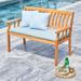 Kapalua Honey Nautical Eucalyptus Wooden Outdoor Garden Bench