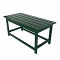 WestinTrends Malibu Outdoor Coffee Table 35 x 17.5 All Weather Poly Lumber Patio Adirondack Coffee Table for Garden Lawn Porch Balcony Dark Green