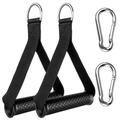 Heavy Duty Exercise Handles TSV Upgraded Premium Thick Gym Cable Machine Handles Resistance Band Grips Handle With 2 Heavy Duty Carabiner Hooks Great for Home Gym Yoga