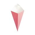 Cone Tek Picnic Print Paper Food Cone - with Dipping Pocket - 11 x 6 1/2 - 100 count box