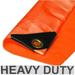 12 x 16 Extra Heavy Duty Orange Tarp 3 Ply Reinforced Canopy 6 oz 12 Mil Canopy Tarp (Finished Size 11 .6 x 15 .6)