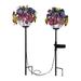 2 Pack Butterfly Solar Stakes Lights LED Solar Landscape Lights LED Garden Lights Waterproof Outdoor Stake Light for Pathway Walkway Lawn Backyard Security Landscape Lamp