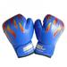 [BRAND CLEARANCE!]1 Pair Children Boxing Gloves Kids Unisex Fire Printed Soft Breathable Built-in Sponge PU Hand Protector Fitness Training Sportswear Accessories