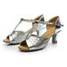 Sandals Women Women S Color Fashion Rumba Waltz Prom Ballroom Latin Dance Shoes Sandals Womens Sandals Pu Silver 40