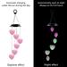 Solar Changing Color Heart Wind Chime Light Solar Powered LED Hanging Lamp Windchime Light for Outdoor Indoor Gardening Yard Pathway Lawn Backyard Christmas Decoration Parties