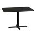 Flash Furniture Stiles 30 x 42 Rectangular Black Laminate Table Top with 23.5 x 29.5 Table Height Base