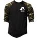 Men s MMA Jiu Jitsu Emblem Camo Raglan Baseball T-Shirt 3X-Large Camo