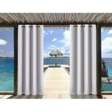 Shanna Home Curtains Indoor/Outdoor Drapes Privacy Grommet Blackout Curtains for Bedroom Living Room Porch Pergola Cabana (White 52*94 in 4 Panel)