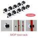 LAFGUR Broom Hanger 10PCS Wall Mounted Mop Brush Broom Holder Hanger Organizer Storage Kitchen Tool Kits