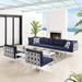 Modway Harmony 8-Piece SunbrellaÂ® Outdoor Patio Aluminum Sectional Sofa Set in Gray Navy