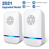 Ultrasonic Pest Repeller 2 Pack 2021 Upgraded Electronic Pest Repellent Plug in Indoor Pest Control for Insects Mosquito Mouse Cockroaches Rats Bug Spider Ant Human and Pet Safe