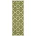 Safavieh Courtyard Becky Quatrefoil Indoor/Outdoor Runner Rug 2 3 x 8 Green/Beige