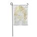 KDAGR Golden Gold Rose Garden with Trees and Arch Flowers Text Plase in The Bottom Hap Garden Flag Decorative Flag House Banner 12x18 inch