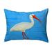 Betsy Drake NC1086 16 x 20 in. Posing White Ibis Non-Corded Indoor & Outdoor Pillow