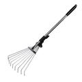 Retractable Leaf Rake Practical Steel Wire Cleaning Garden Tools for Deciduous Grass Weed